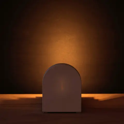 The Stars Are Not Jewels But Endless Fire — Plaster, electric wiring, incandescent lightbulb - 4x4x5", 2026 (2 of 6)