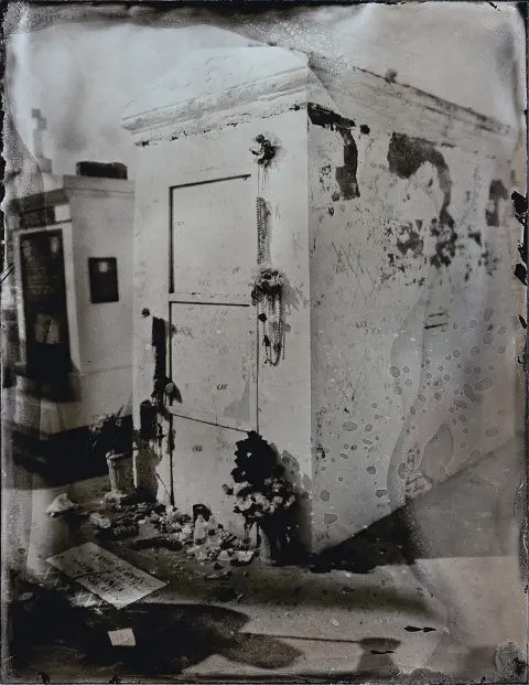 The Crypt of Marie Laveau, as Tintype, New Orleans, 2014 — Tintype photographs, 4.25x5.5" ea., 2014 (2 of 5)