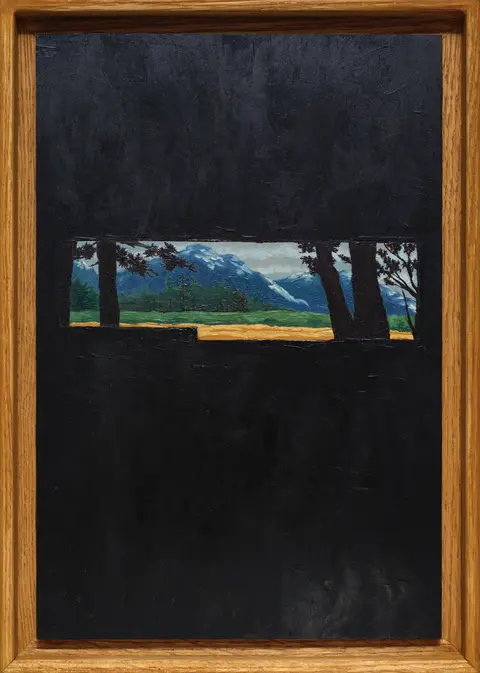 "Red Deer 28 miles" No.1 - oil on panel, 8.5x12", 2024